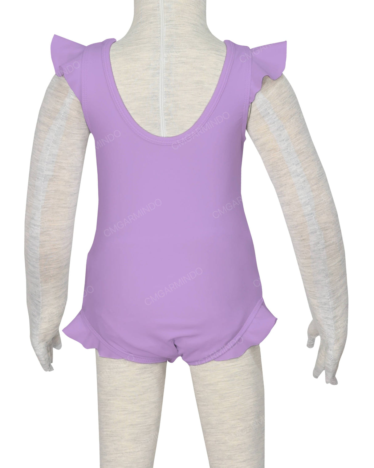 Frill Shoulder and Leg Scoop Back Snaps One Piece