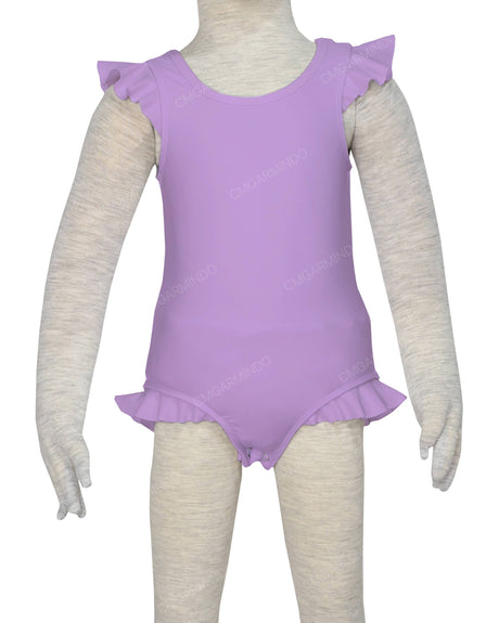 Frill Shoulder and Leg Scoop Back Snaps One Piece