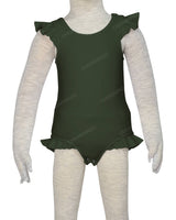 Frill Shoulder and Leg Scoop Back Snaps One Piece