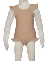 Frill Shoulder and Leg Scoop Back Snaps One Piece