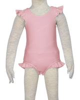 Frill Shoulder and Leg Scoop Back Snaps One Piece