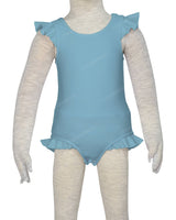 Frill Shoulder and Leg Scoop Back Snaps One Piece