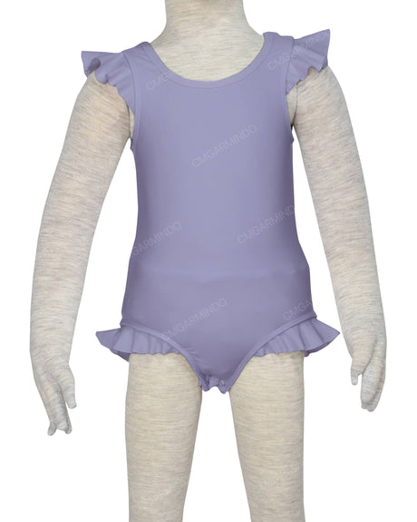 Frill Shoulder and Leg Scoop Back Snaps One Piece