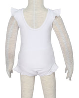 Frill Shoulder and Leg Scoop Back Snaps One Piece