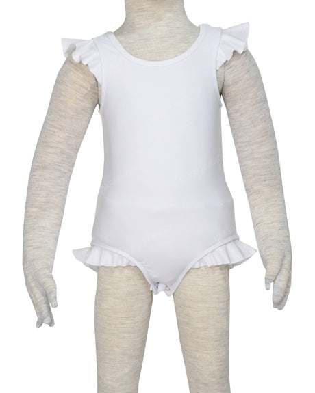 Frill Shoulder and Leg Scoop Back Snaps One Piece