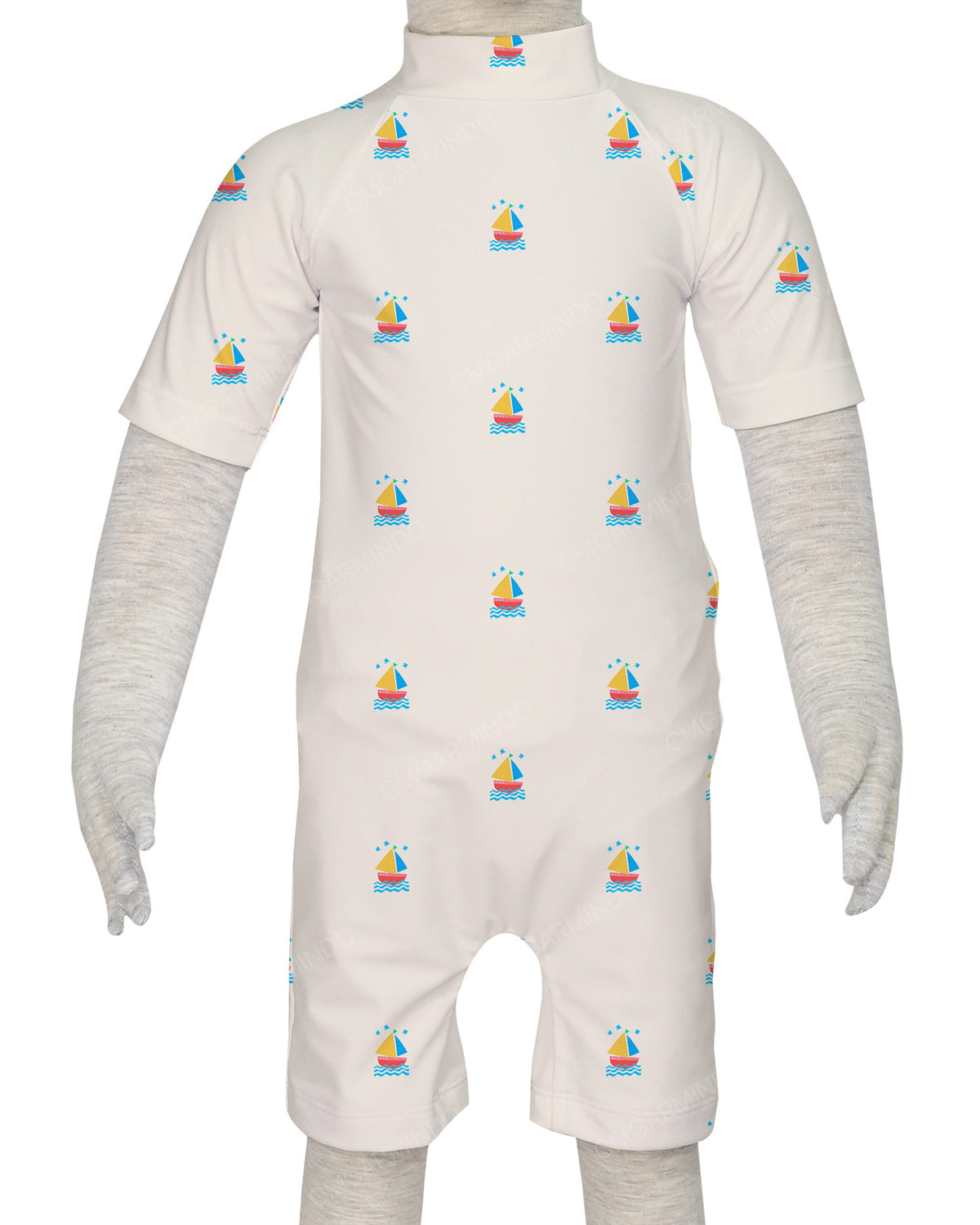Short Sleeve Zip Back Full Rashie