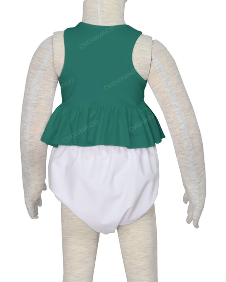 Sleeveless Frill Hem Bikini Top