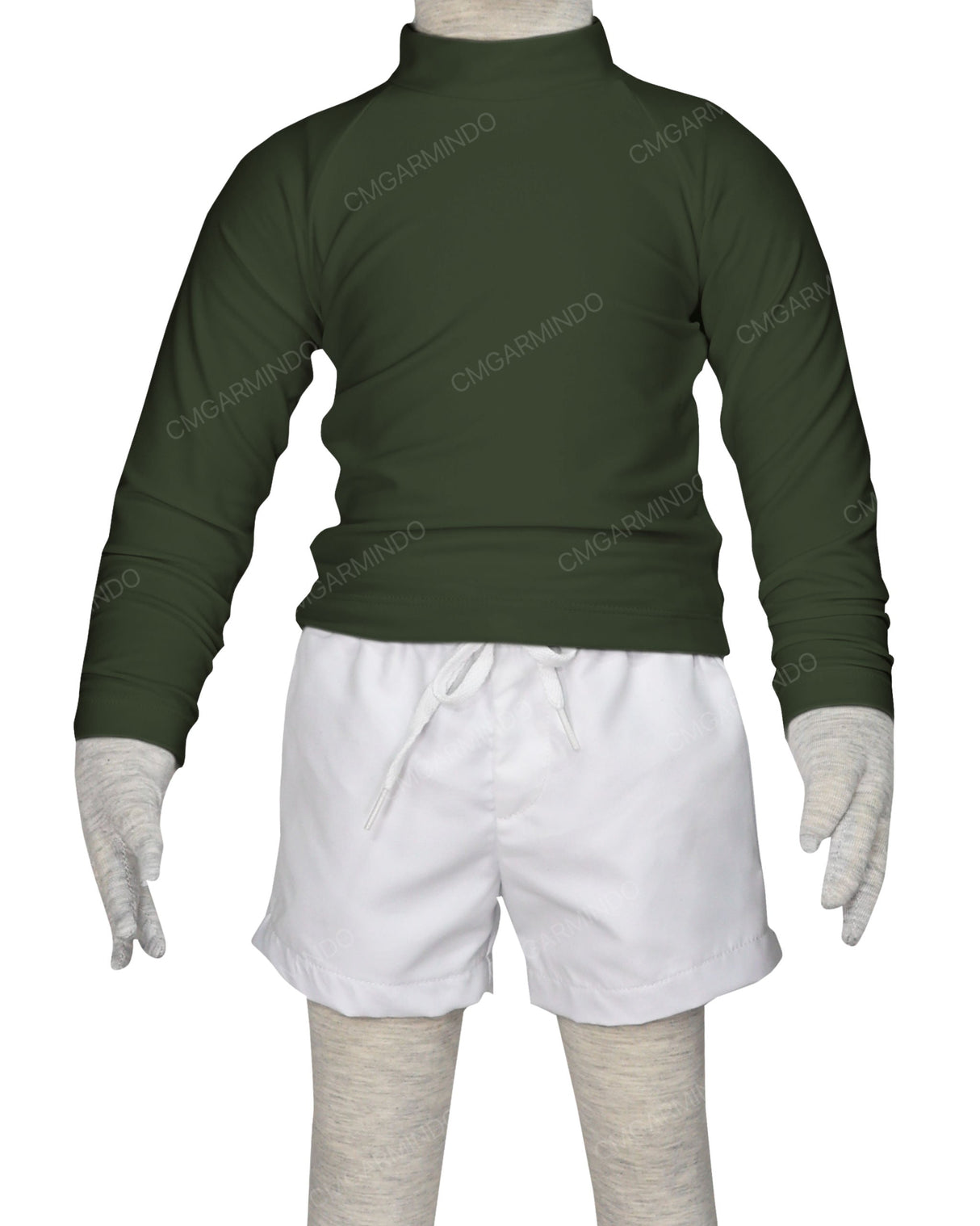 Long Sleeve Back Zip Raglan Rashie