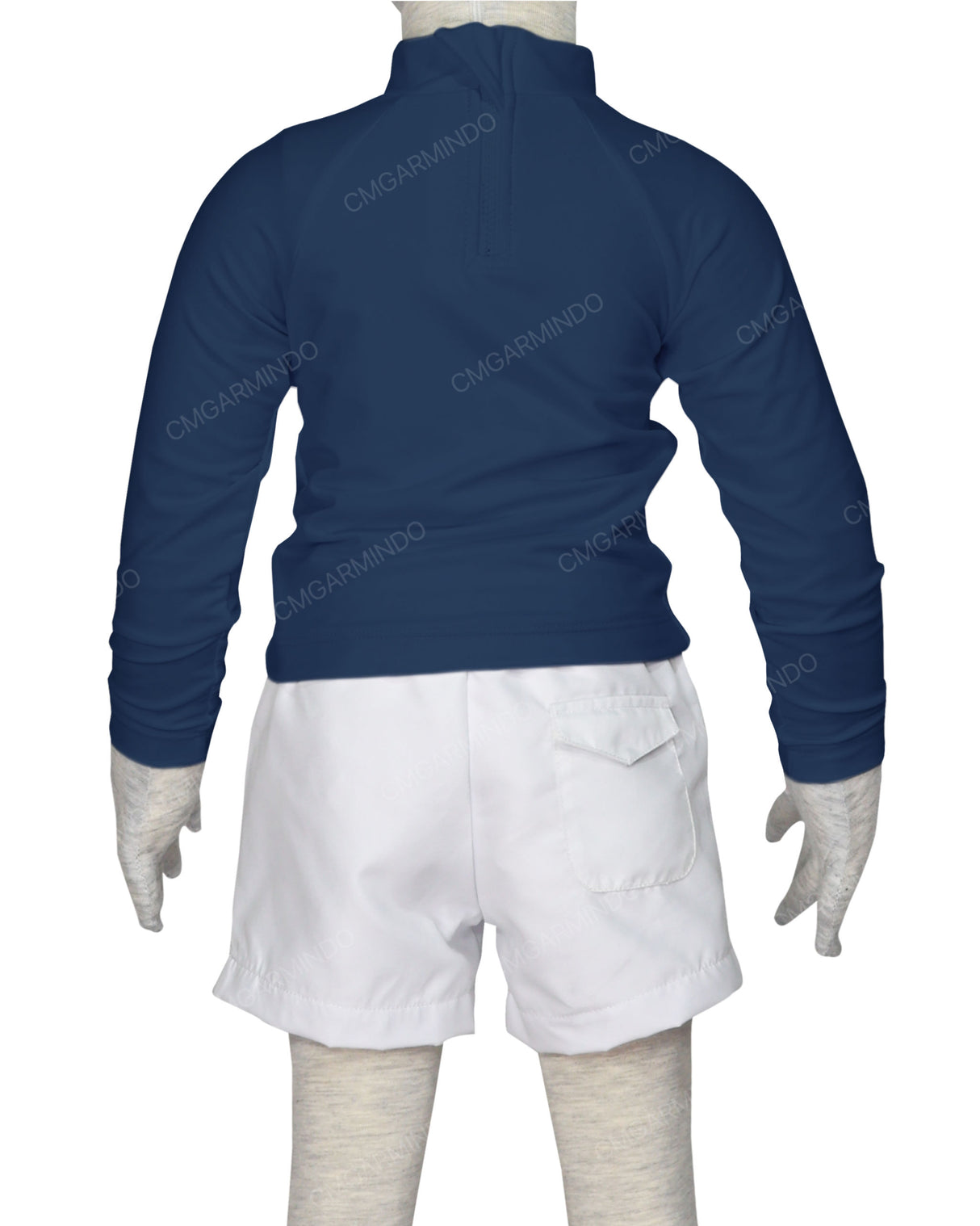 Long Sleeve Back Zip Raglan Rashie