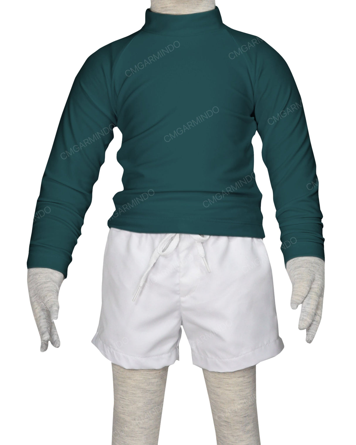 Long Sleeve Back Zip Raglan Rashie