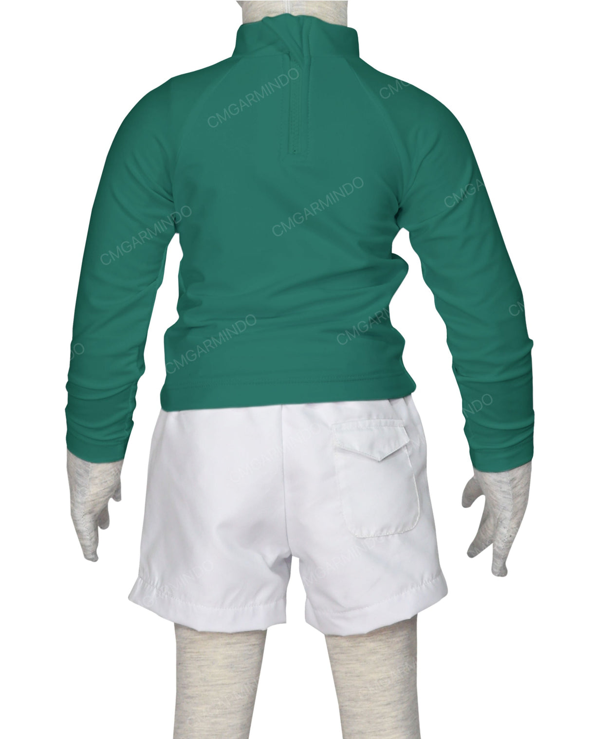 Long Sleeve Back Zip Raglan Rashie
