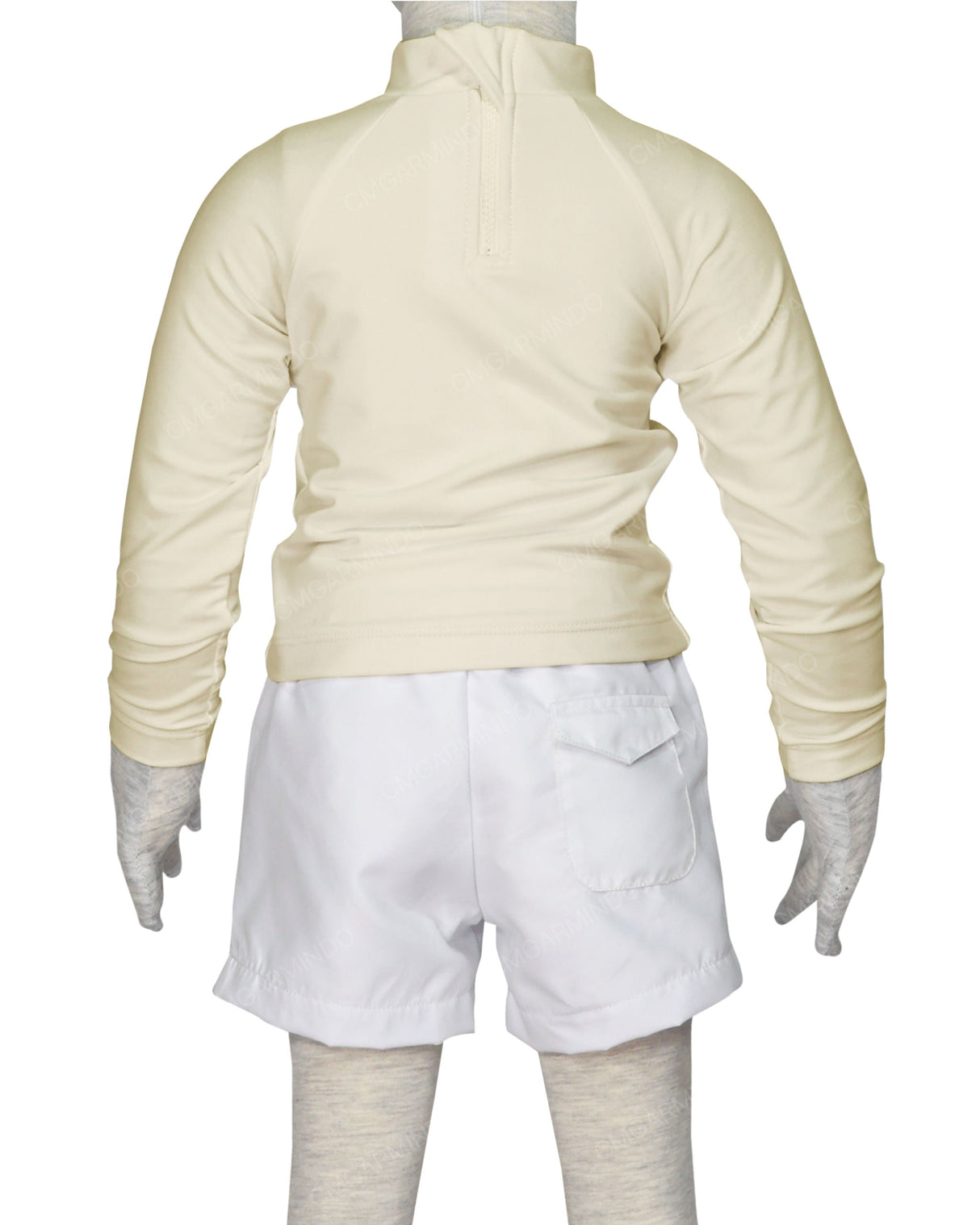 Long Sleeve Back Zip Raglan Rashie