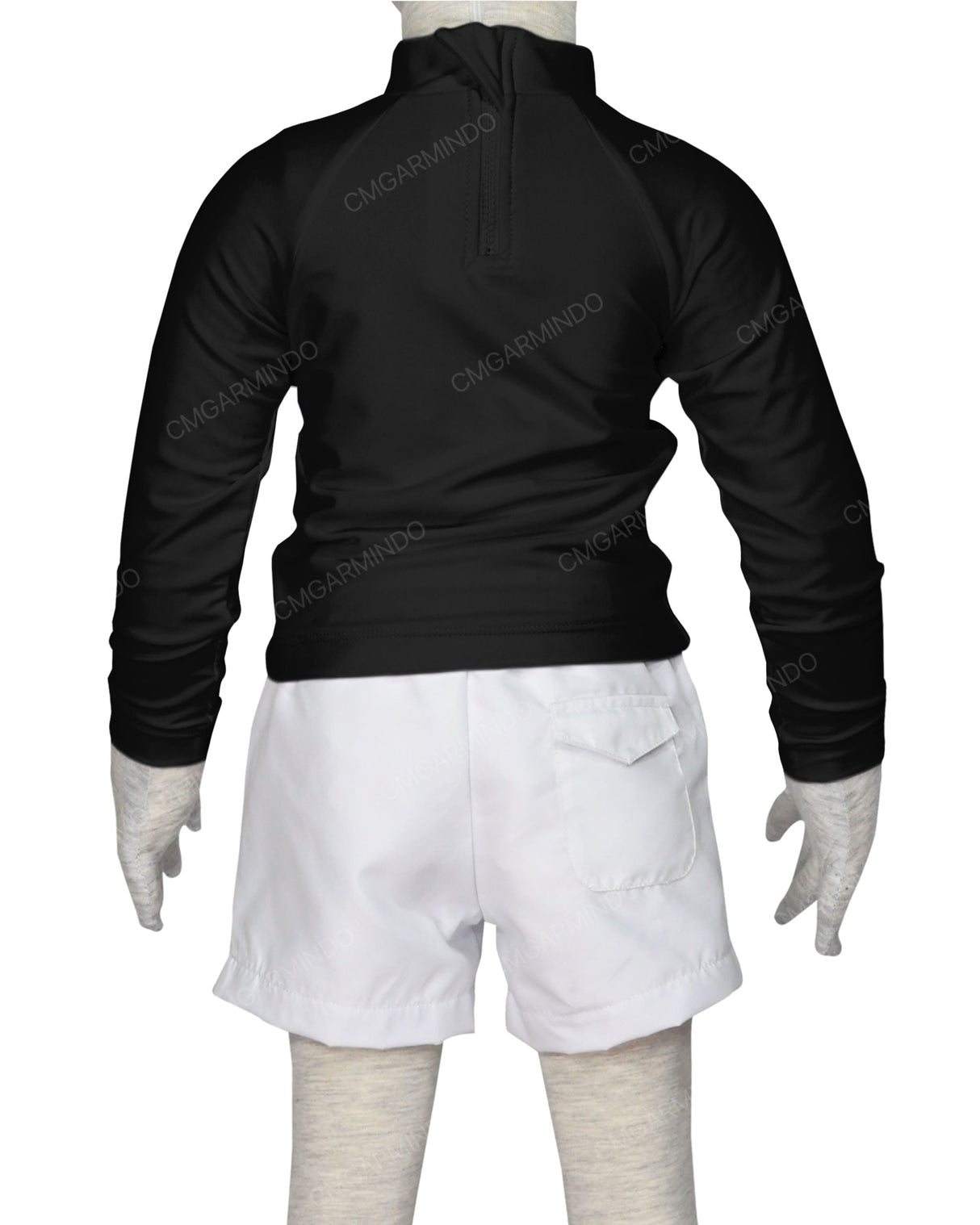 Long Sleeve Back Zip Raglan Rashie