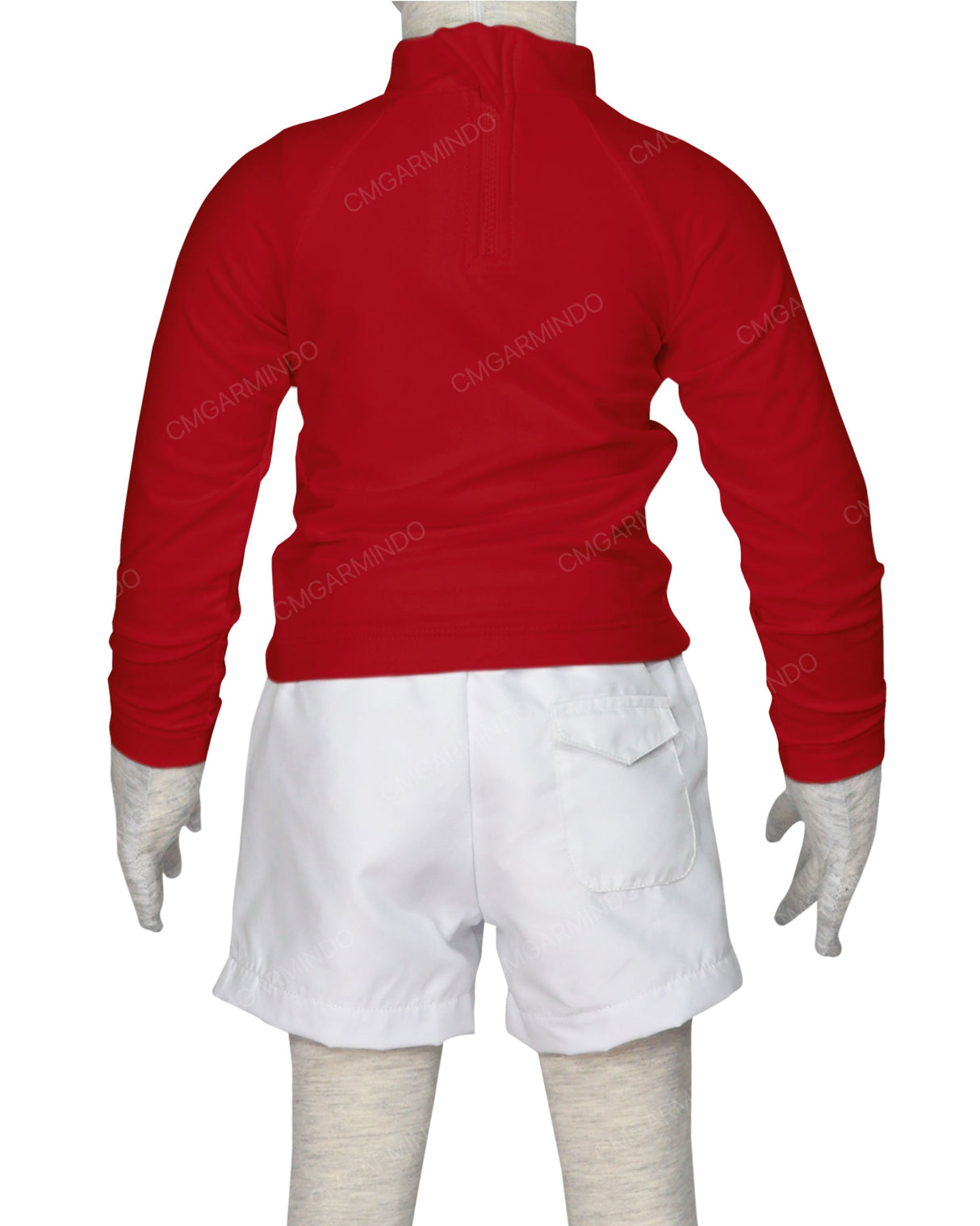 Long Sleeve Back Zip Raglan Rashie