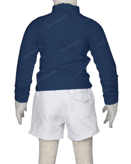 Long Sleeve Back Zip Raglan Rashie