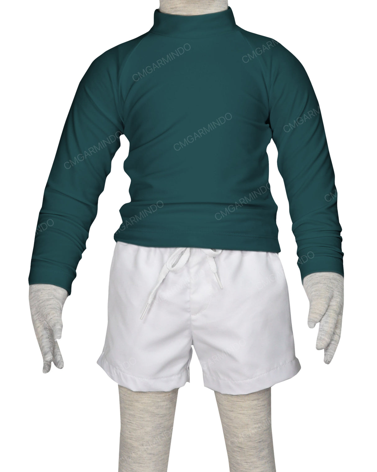 Long Sleeve Back Zip Raglan Rashie