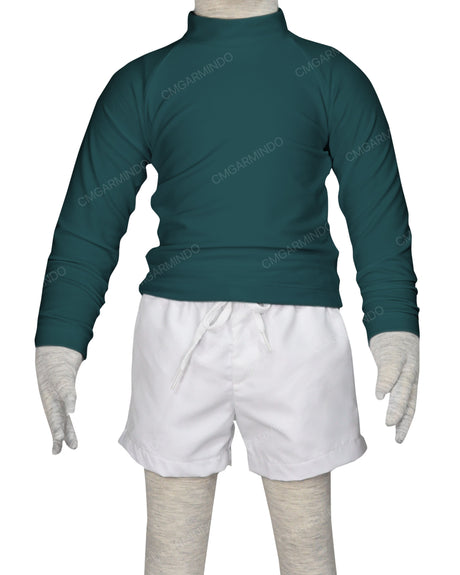 Long Sleeve Back Zip Raglan Rashie