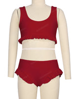 Mini Frill Leg Bikini Bottom