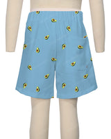 Fixed Front Elastic Back Boardshorts