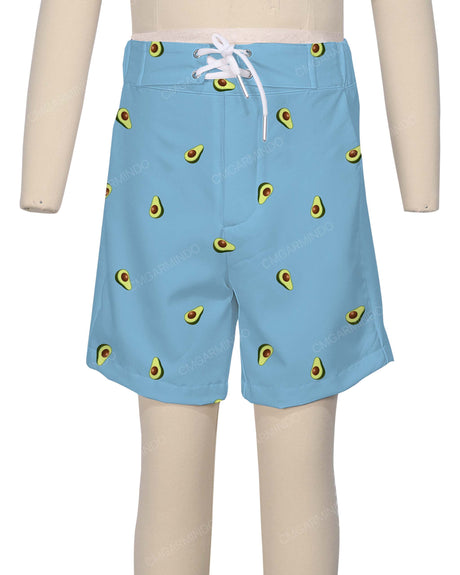 Fixed Front Elastic Back Boardshorts