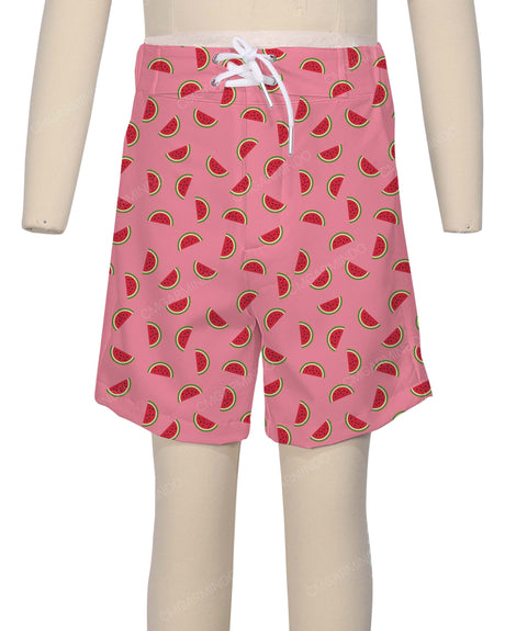 Fixed Front Elastic Back Boardshorts