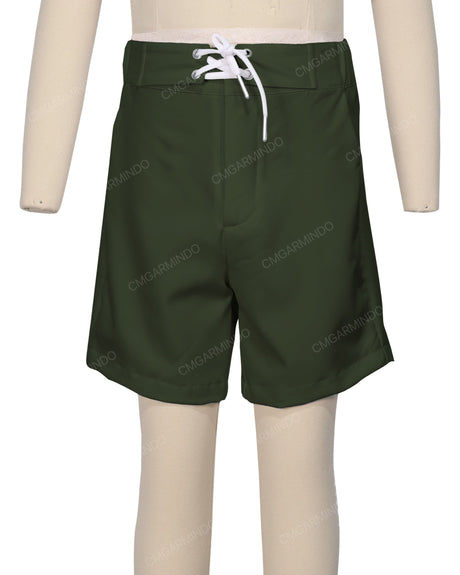 Fixed Front Elastic Back Boardshorts