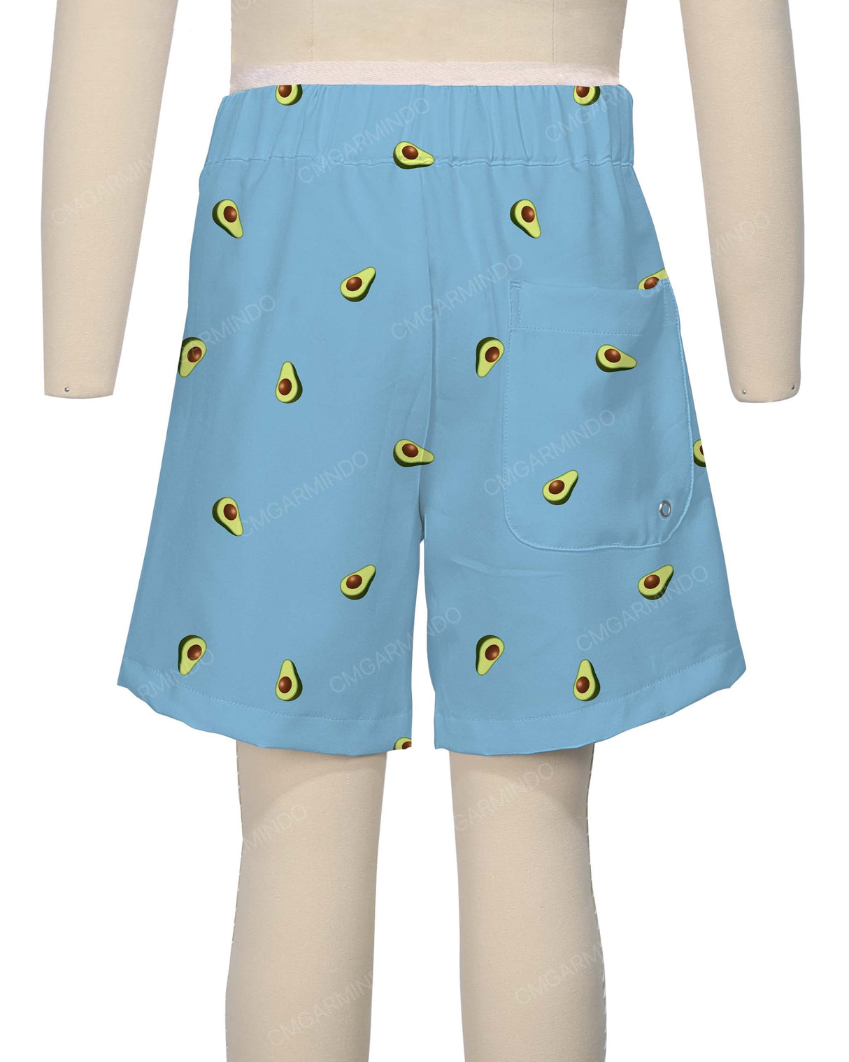 Fixed Front Elastic Back Boardshorts