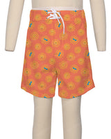 Fixed Front Elastic Back Boardshorts