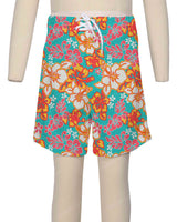Fixed Front Elastic Back Boardshorts