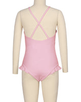 Leg Frill Cross Back One Piece
