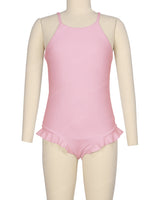 Leg Frill Cross Back One Piece