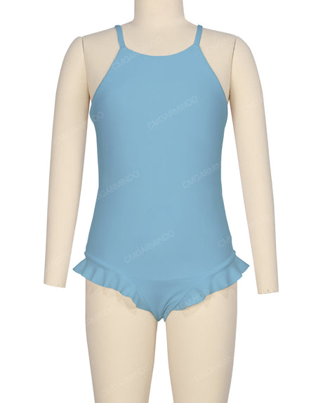Leg Frill Cross Back One Piece