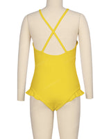Leg Frill Cross Back One Piece