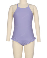 Leg Frill Cross Back One Piece