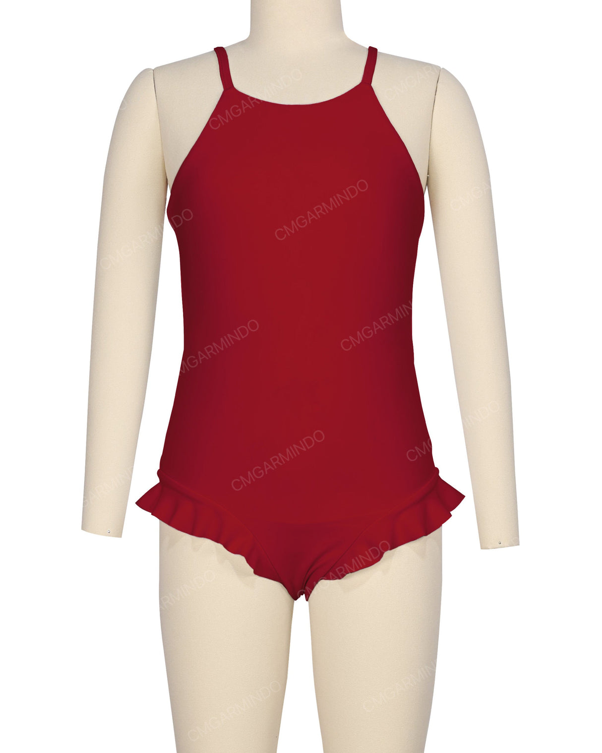 Leg Frill Cross Back One Piece