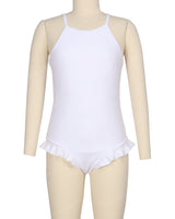 Leg Frill Cross Back One Piece