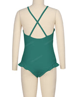 Leg Frill Cross Back One Piece