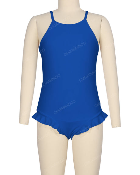 Leg Frill Cross Back One Piece
