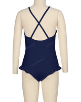 Leg Frill Cross Back One Piece