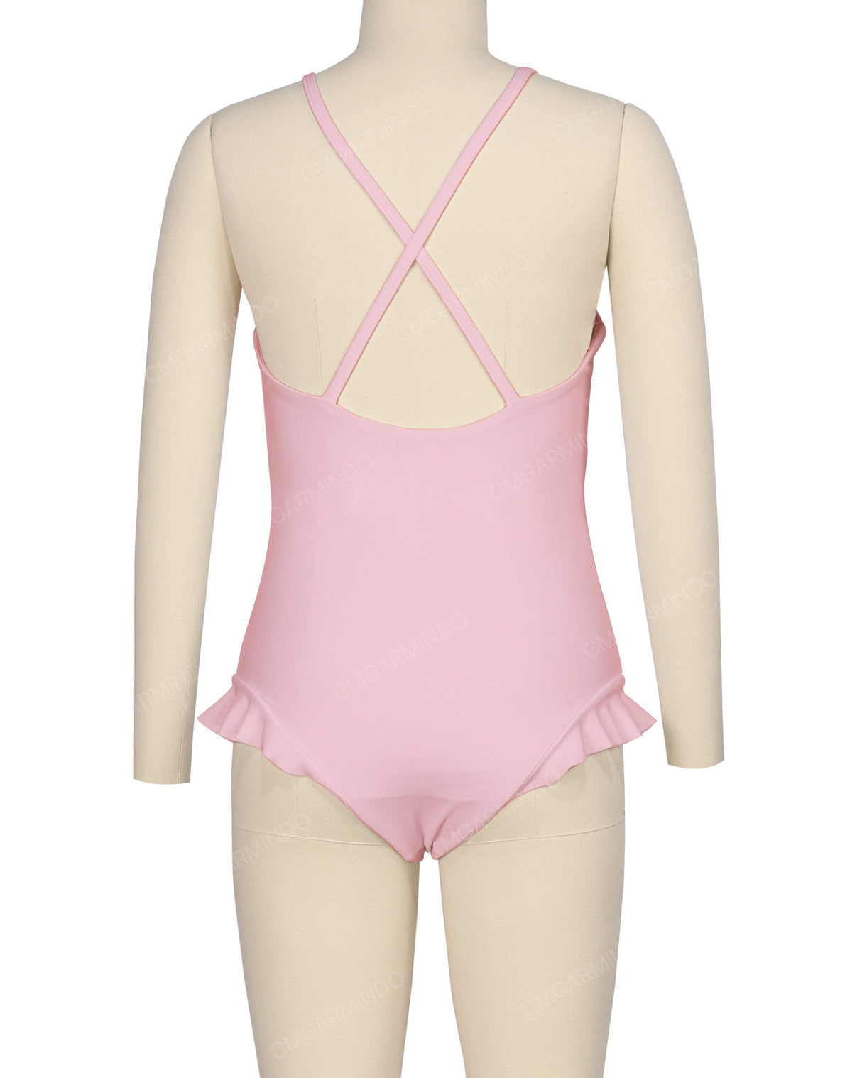 Leg Frill Cross Back One Piece