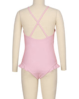 Leg Frill Cross Back One Piece