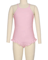 Leg Frill Cross Back One Piece