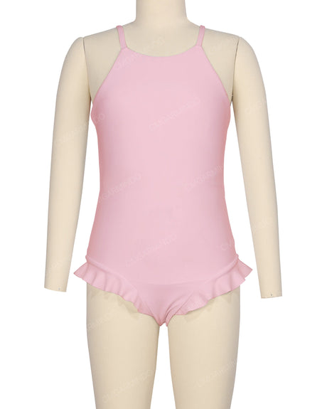 Leg Frill Cross Back One Piece