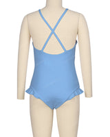 Leg Frill Cross Back One Piece
