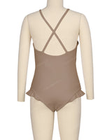 Leg Frill Cross Back One Piece