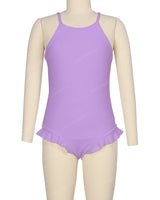 Leg Frill Cross Back One Piece