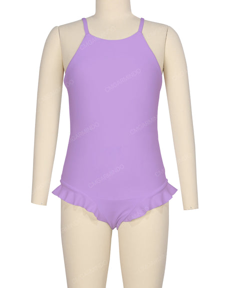 Leg Frill Cross Back One Piece