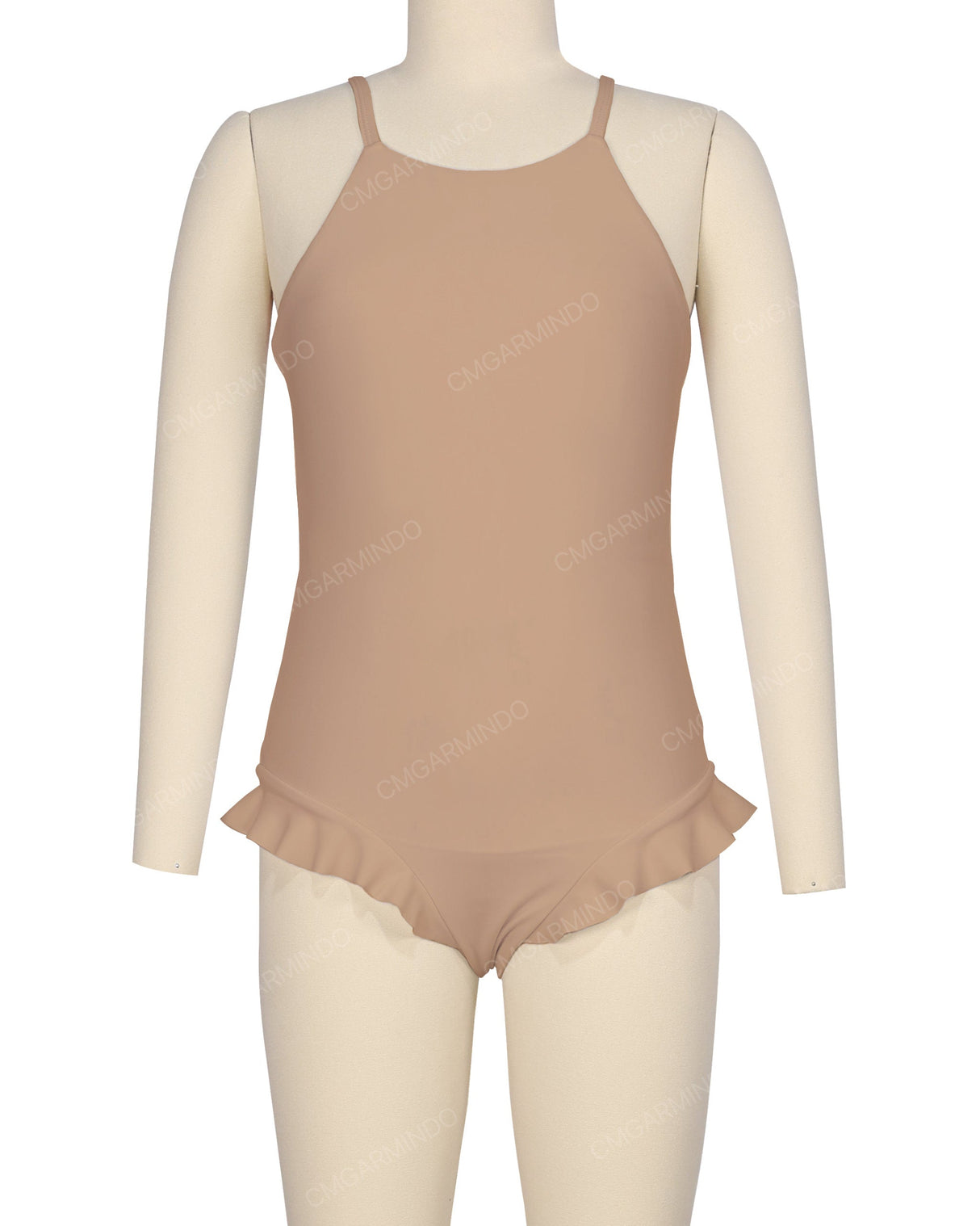 Leg Frill Cross Back One Piece