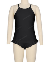 Leg Frill Cross Back One Piece
