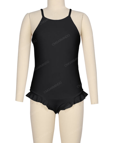 Leg Frill Cross Back One Piece